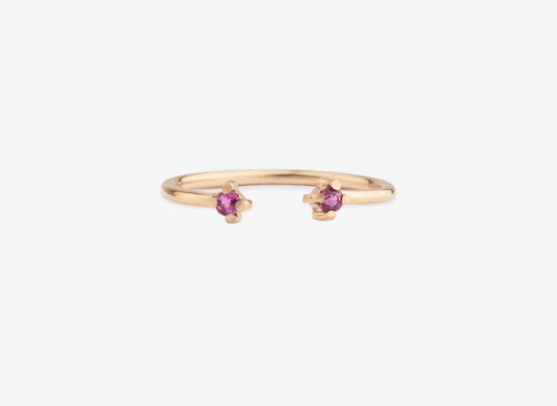 Double Bloom (Divided) Ring, 9ct Gold