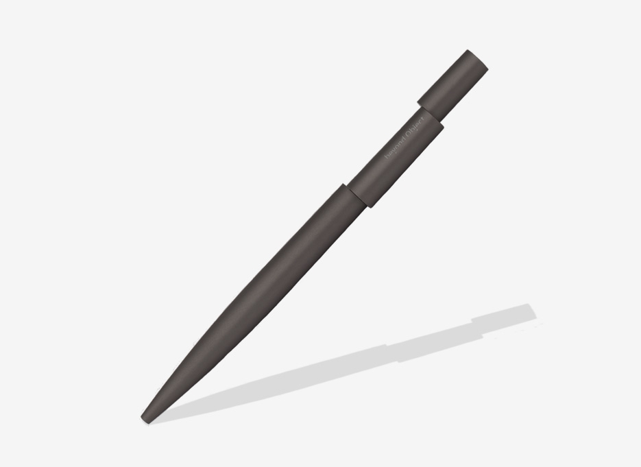 BEYOND OBJECT / Gun metal 'Align' ballpoint twist pen